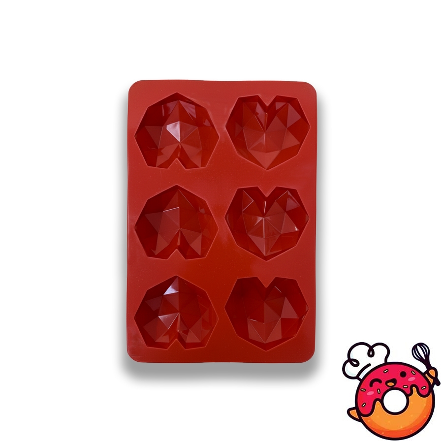 قالب سیلیکونی مدل قلب اوریگامی 6 تایی