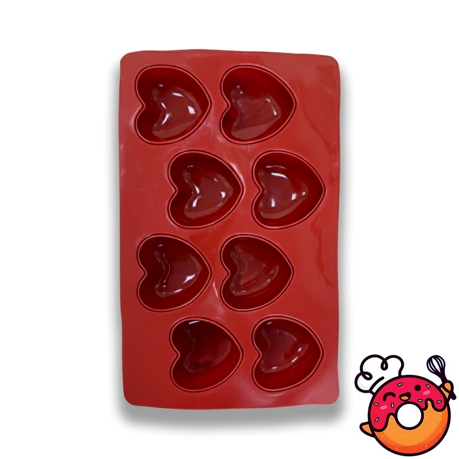 قالب سیلیکونی مدل قلب ساده 3 بعدی 8 تایی