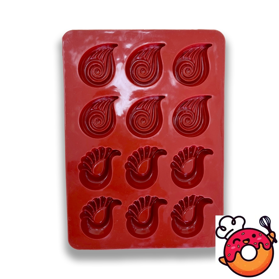 قالب سیلیکونی حلوایی مدل ترمه 12 تایی