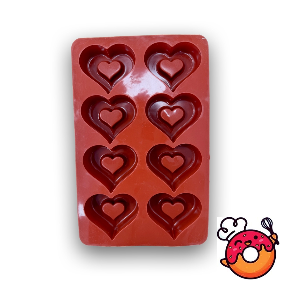 قالب سیلیکونی مدل ساوارین قلب بزرگ 8 تایی