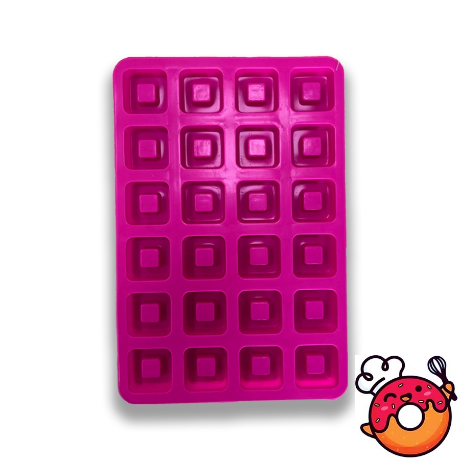 قالب سیلیکونی مدل ساوارین مربع 24 تایی