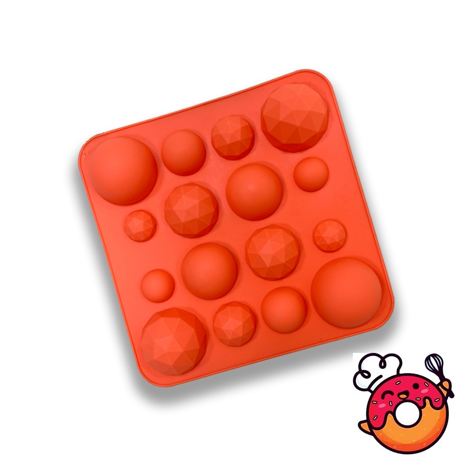 قالب سیلیکونی مدل نیم‌کره الماسی 16 تایی