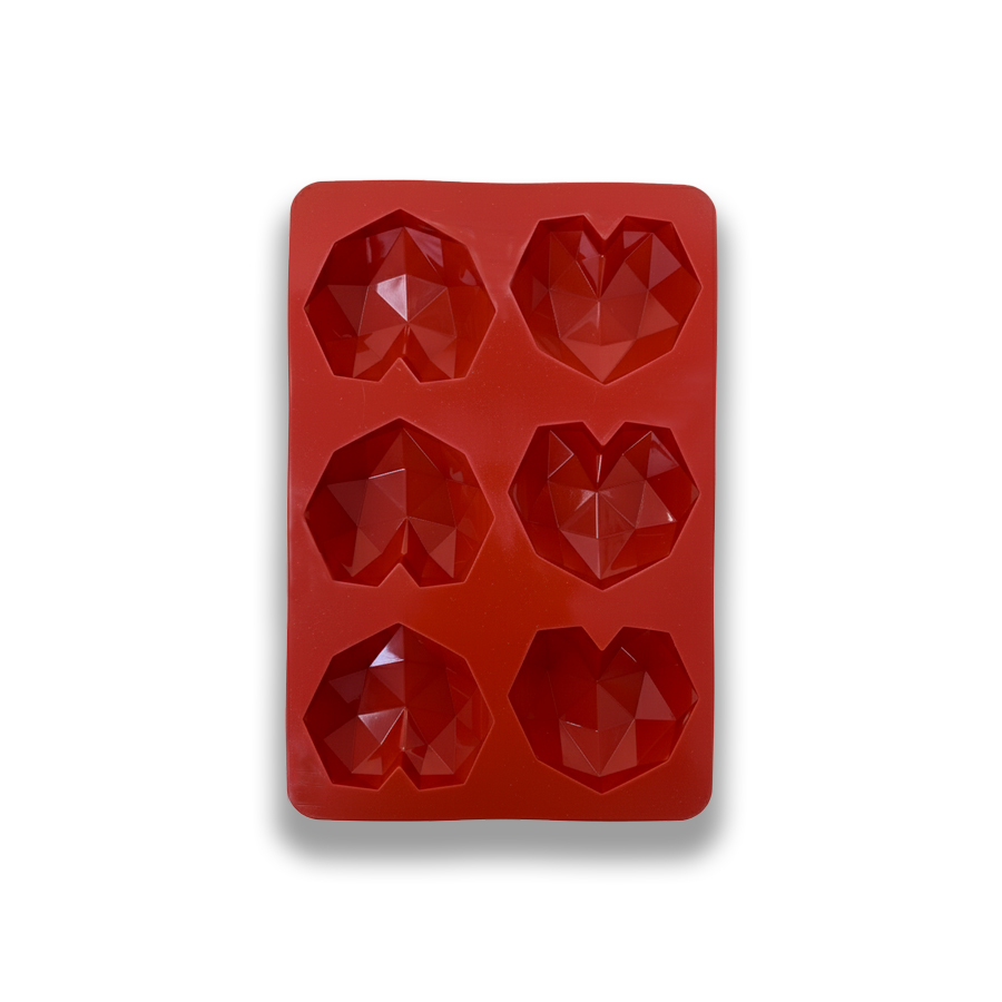 قالب سیلیکونی مدل قلب اوریگامی 6 تایی