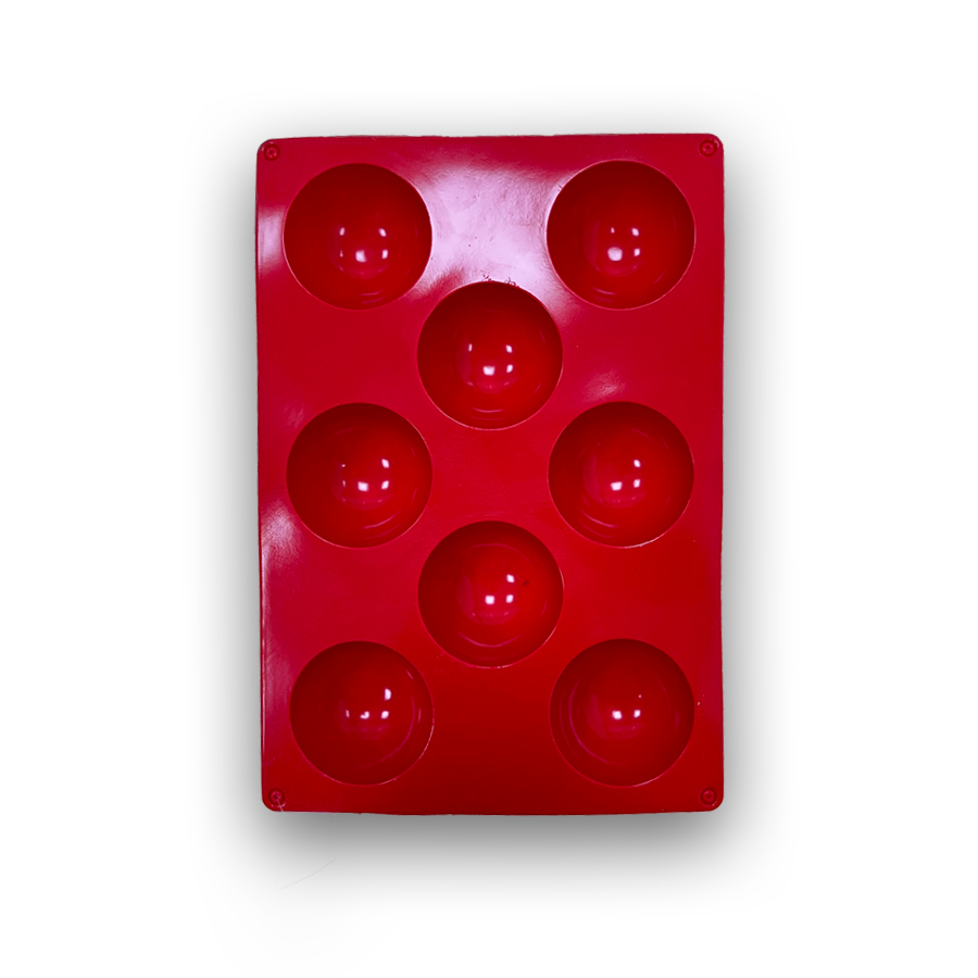 قالب سیلیکونی نیمکره سایز 6 سانتی متر 8 تایی