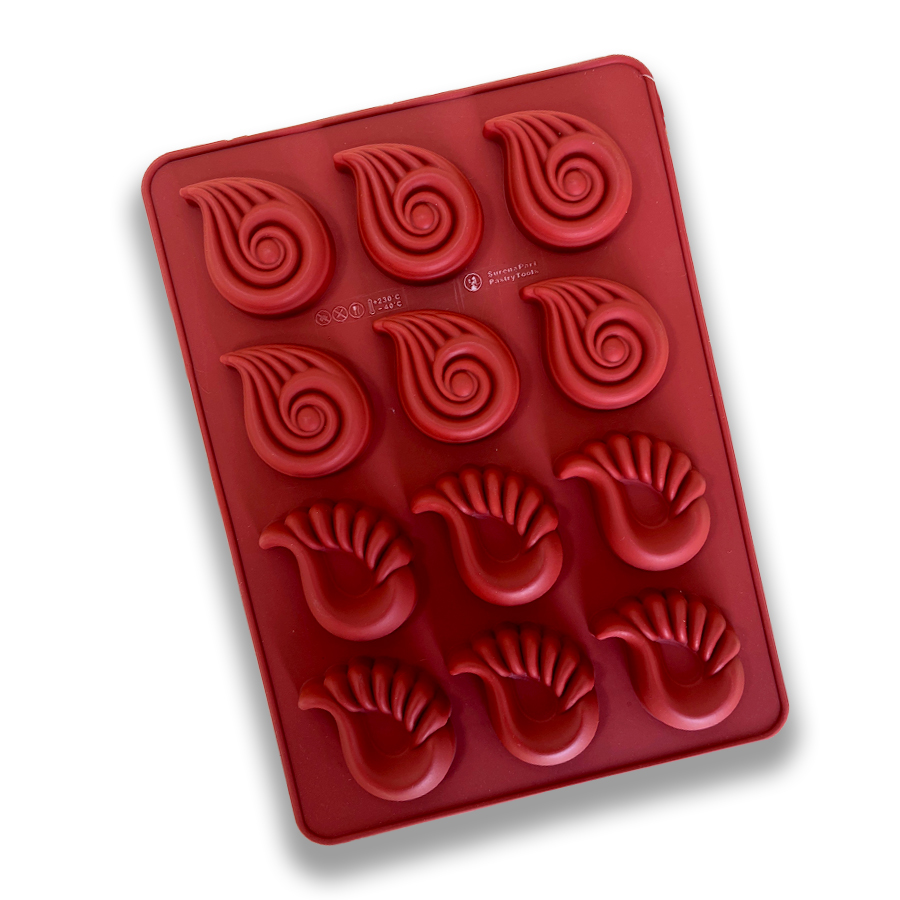 قالب سیلیکونی حلوایی مدل ترمه 12 تایی