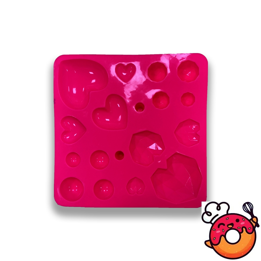 قالب سیلیکونی قلب و دایره الماسی جور