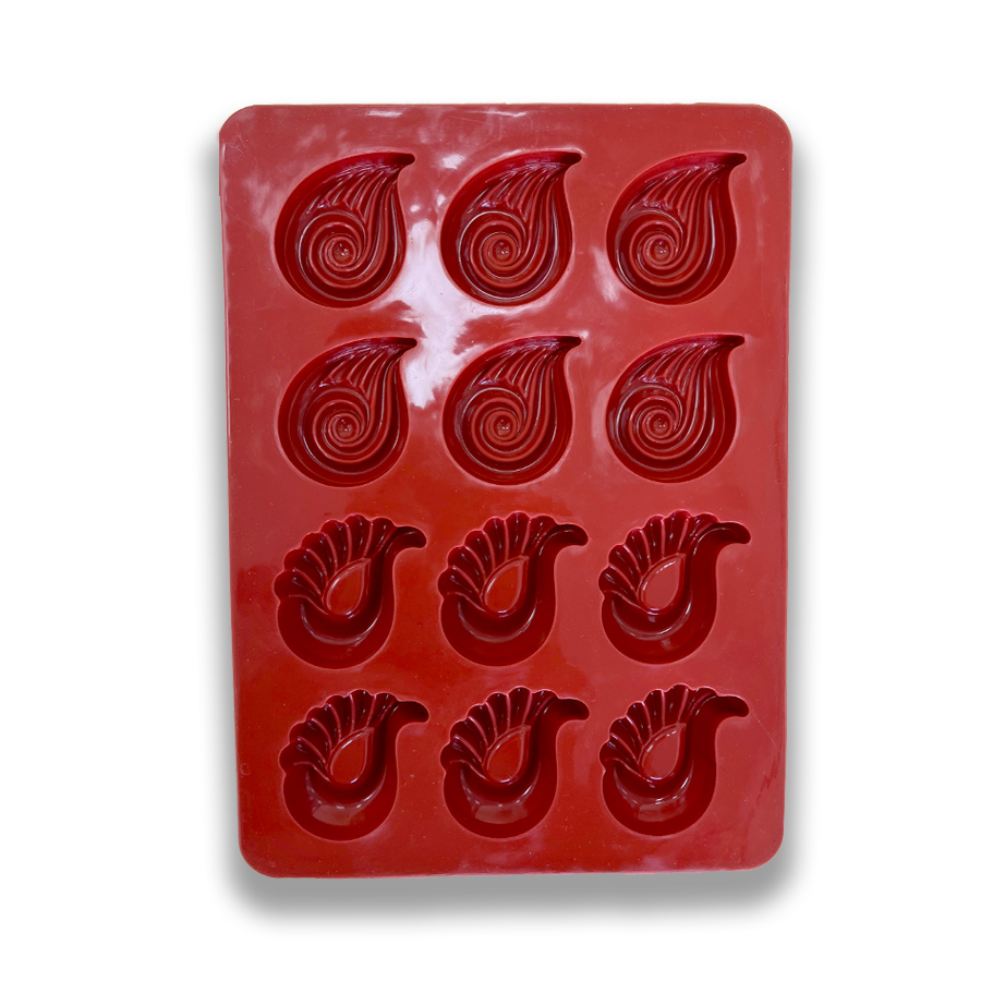 قالب سیلیکونی حلوایی مدل ترمه 12 تایی