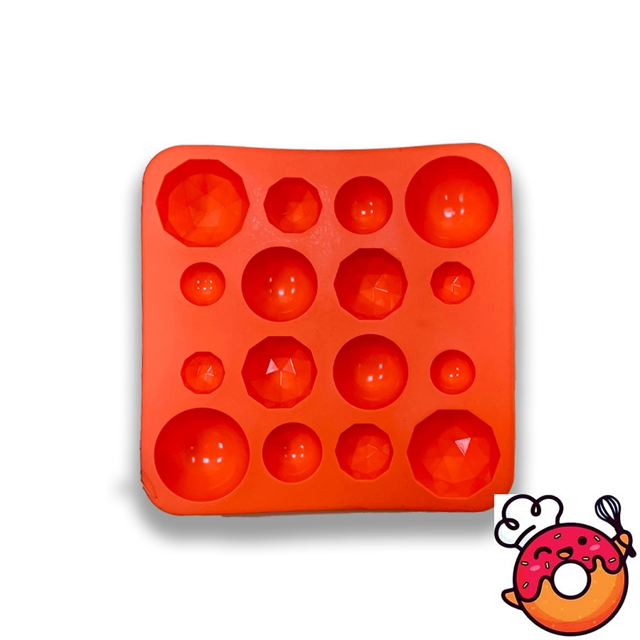 قالب سیلیکونی مدل نیم‌کره الماسی 16 تایی