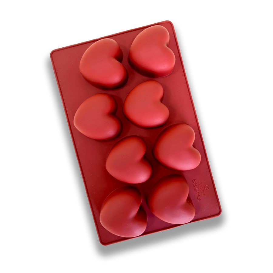 قالب سیلیکونی مدل قلب ساده 3 بعدی 8 تایی