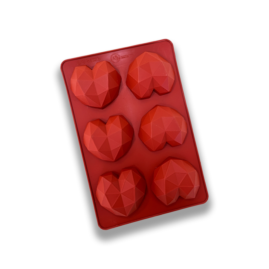 قالب سیلیکونی مدل قلب اوریگامی 6 تایی