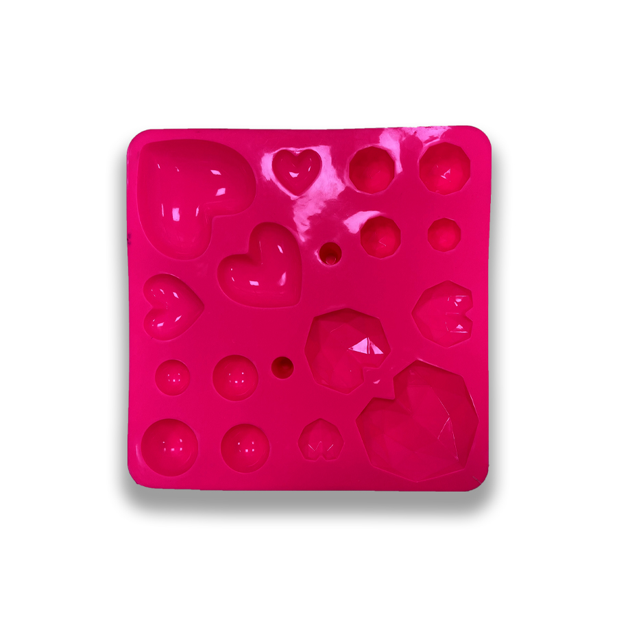 قالب سیلیکونی قلب و دایره الماسی جور